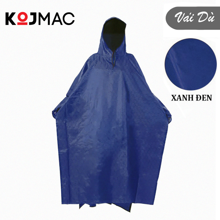 Áo Mưa Cánh Dơi Vải Dù Da Cá Xẻ Tà KOJMAC Raincoat Fashion - Hàng Chính Hàng ( Cao Cấp Nhiều Màu Size Dài 1m2 1m4 Hàng Xuất Xưởng Việt Nam Chống Thấm Nước Đi Xe Máy )