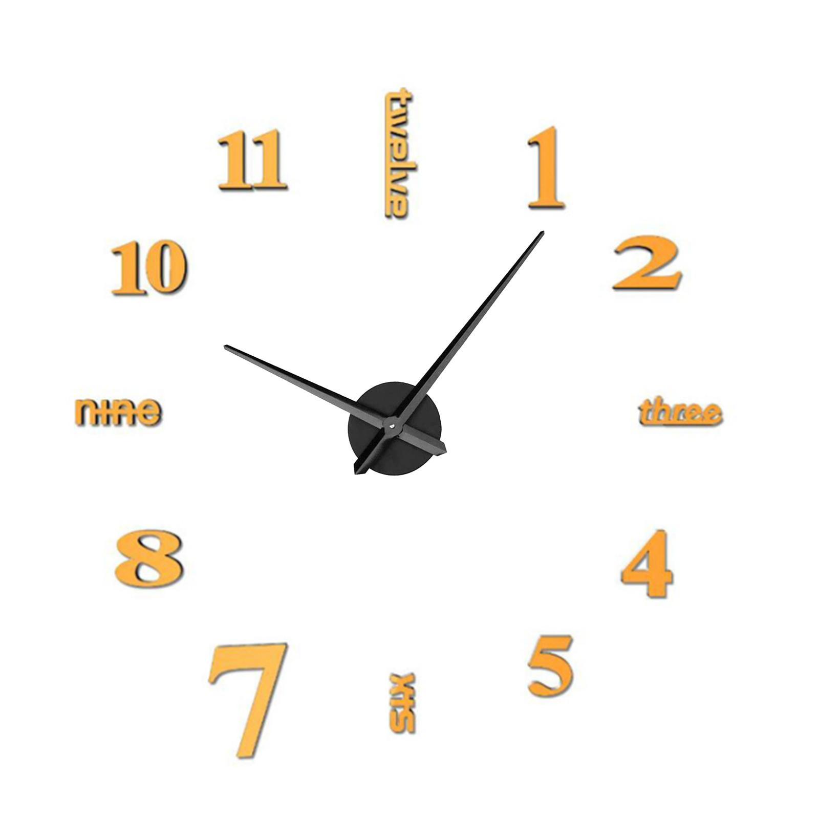 DIY Clock Movement, Minute Hands, Hour Hand, Long Shaft Clock Accessories, Clock Repair Kit for Bedroom, Kitchen, Living Room