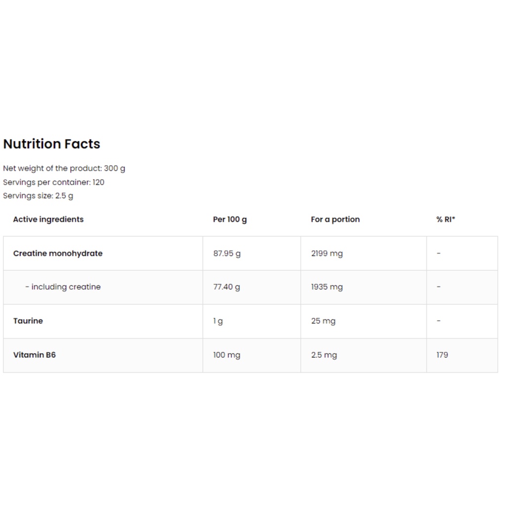 Creatine Monohydrate - Ostrovit (300g, 500g) Tăng Cơ, Tăng Sức Mạnh & Hiệu Suất Tập Luyện