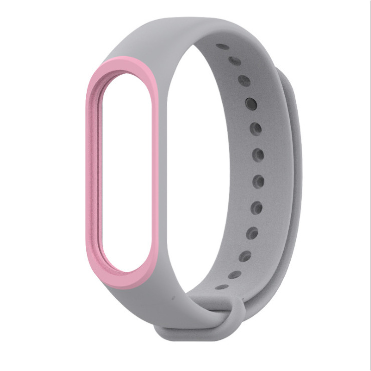 Dây đeo thay thế cho Xiaomi Miband 3 và 4 viền mầu (Hàng nhập khẩu MB02 )