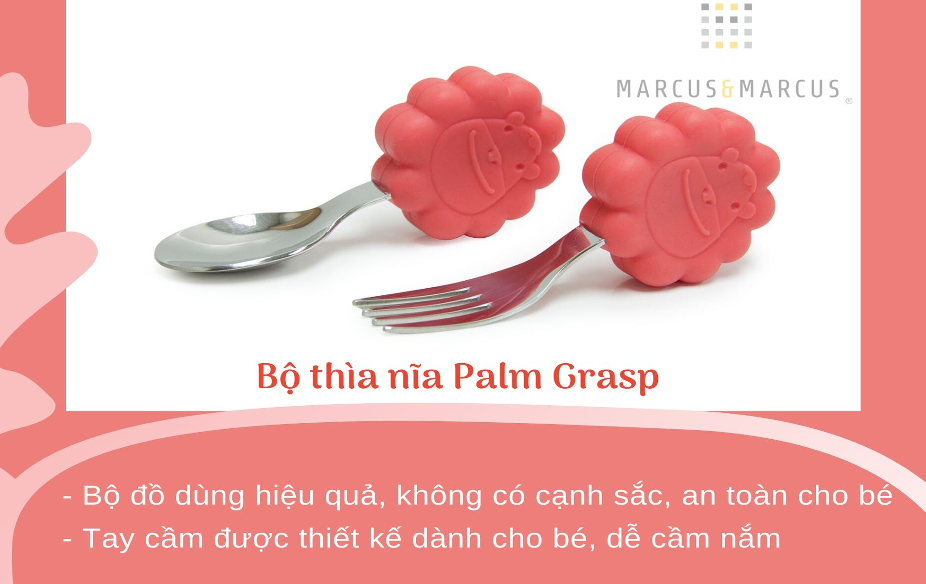 Bộ đồ dùng ăn dặm Toddler Marcus & Marcus, cho bé từ 18 tháng