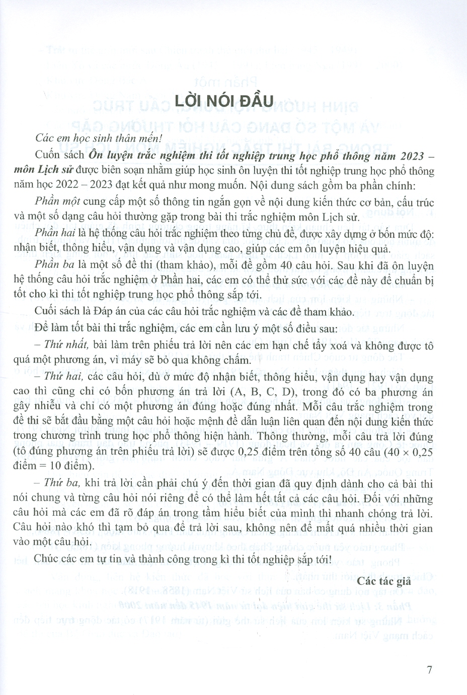 Ôn Luyện Trắc Nghiệm Thi Tốt Nghiệp Trung Học Phổ Thông Năm 2023 Môn Lịch Sử