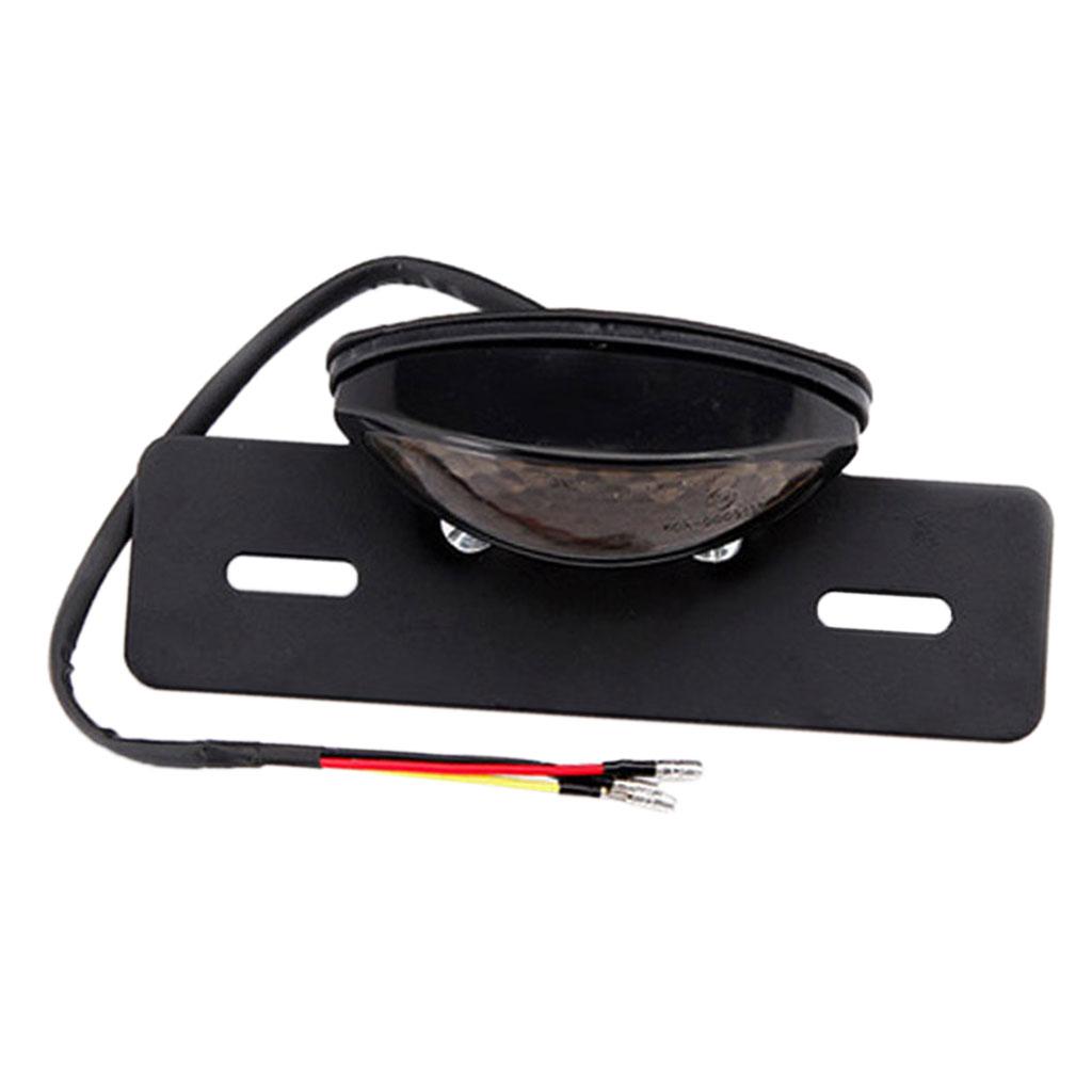 Universal LED Motorcycle Brake Tail Light License Plate Holder Turn Signal LED Light for Harley, 12V, 3 Colors, Tail Light for Yamaha - Waterproof
