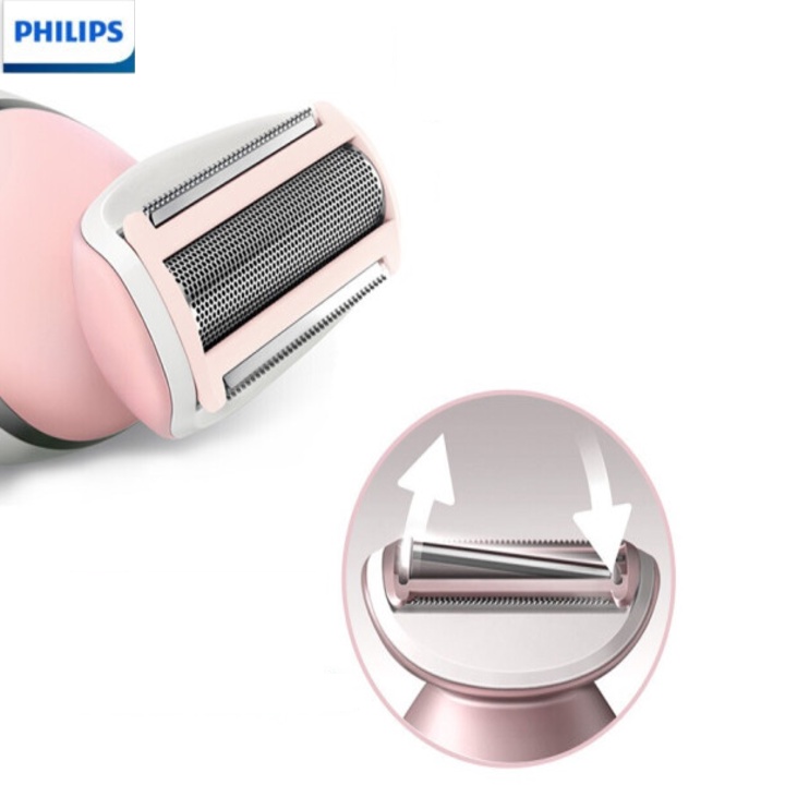 Máy cạo lông khô và ướt Philips dành cho nữ BRL140 /80  có hiển thị đèn Led - Hàng nhập khẩu