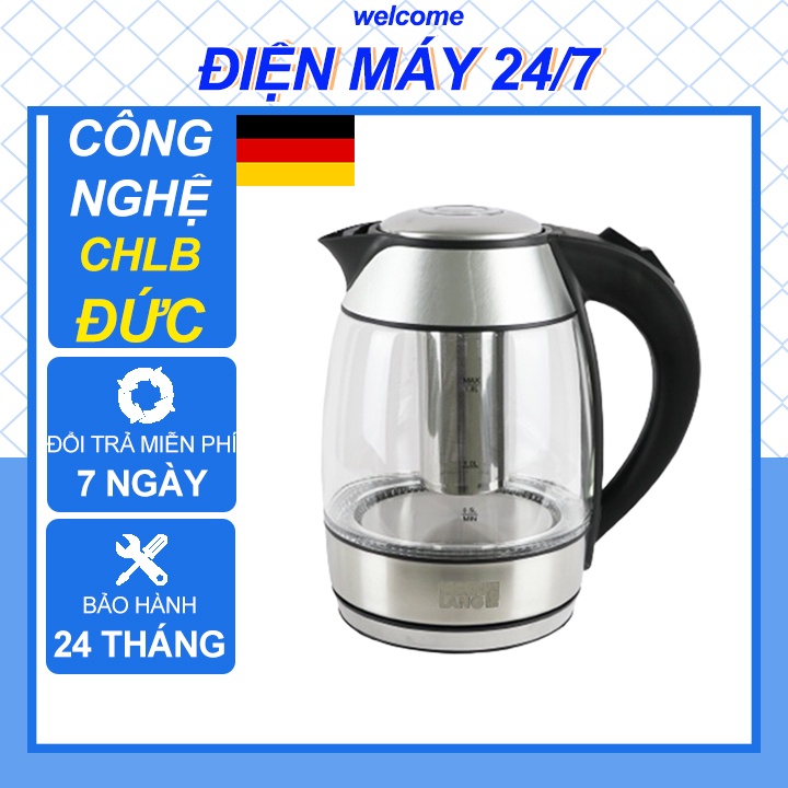 Ấm Siêu Tốc Thủy Tinh Có Lõi Lọc Trà - Công Nghệ CHLB Đức - Dung Tích 1.8L - Model BC2819