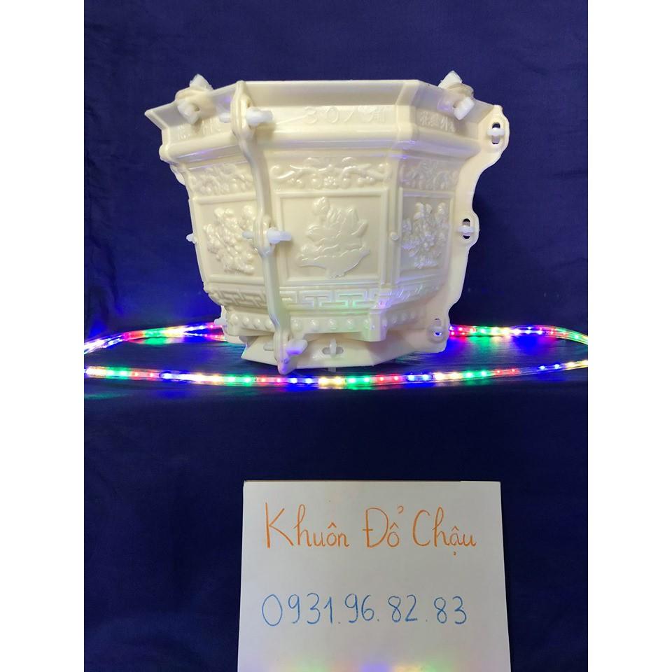 Khuôn chậu bát giác 30cm