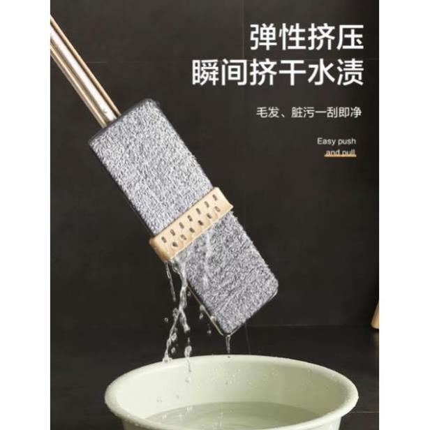 Cây lau nhà tự vắt thông minh xoay 360*tặng kèm 1 bông lau
