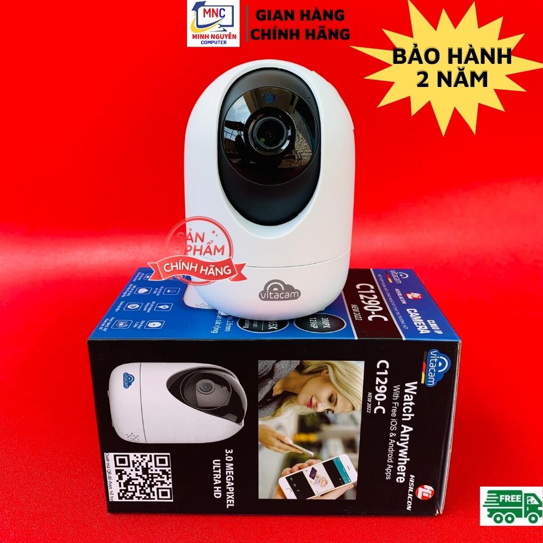 Camera Wifi Vitacam C1290-C - 3.0Mpx Full HD 1296P Chuẩn H265X - Hàng Chính Hãng