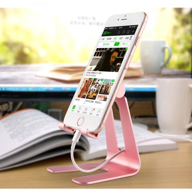 Giá Đỡ Điện Thoại Di Động, ipad, máy tính bảng iPad Galaxy Tab nhôm gấp gọn điều chỉnh góc nghiêng để bàn thông minh