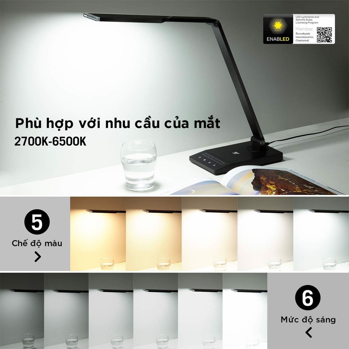 Đèn bàn LED Taotronics TT-DL050- hàng chính hãng