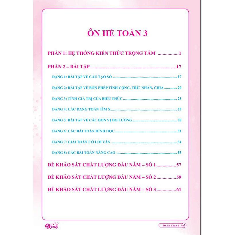 Sách - Ôn Hè Toán Lớp 3 - Dành cho học sinh lớp 3 lên 4