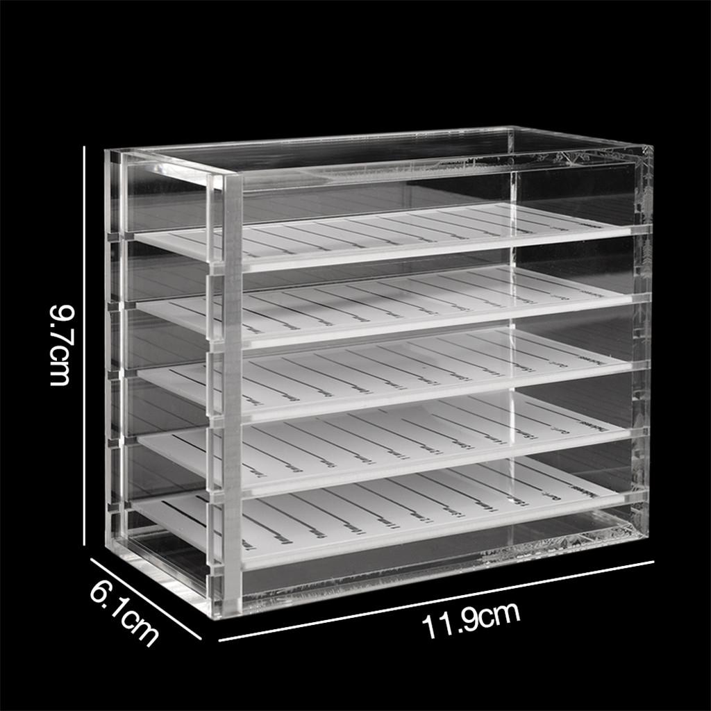 Acrylic False Eyelash Storage Box Makeup Cosmetic Case Lash Holder Organizer