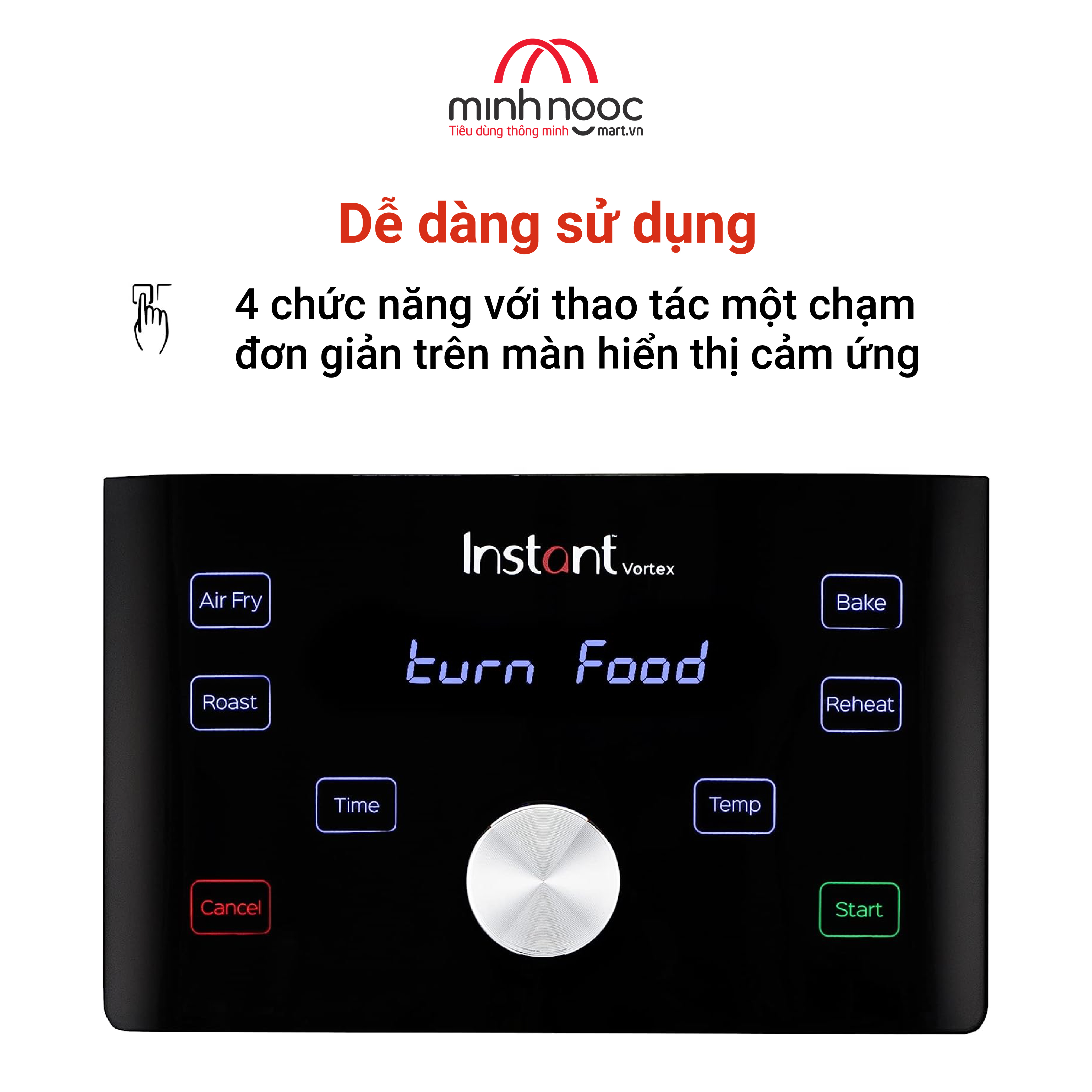 Nồi chiên không dầu Instant Vortex, Dung tích 5,7 lít, 4 chức năng trong 1 nồi