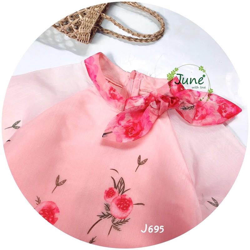 Áo Dài Hồng Cách Điệu Bé Gái