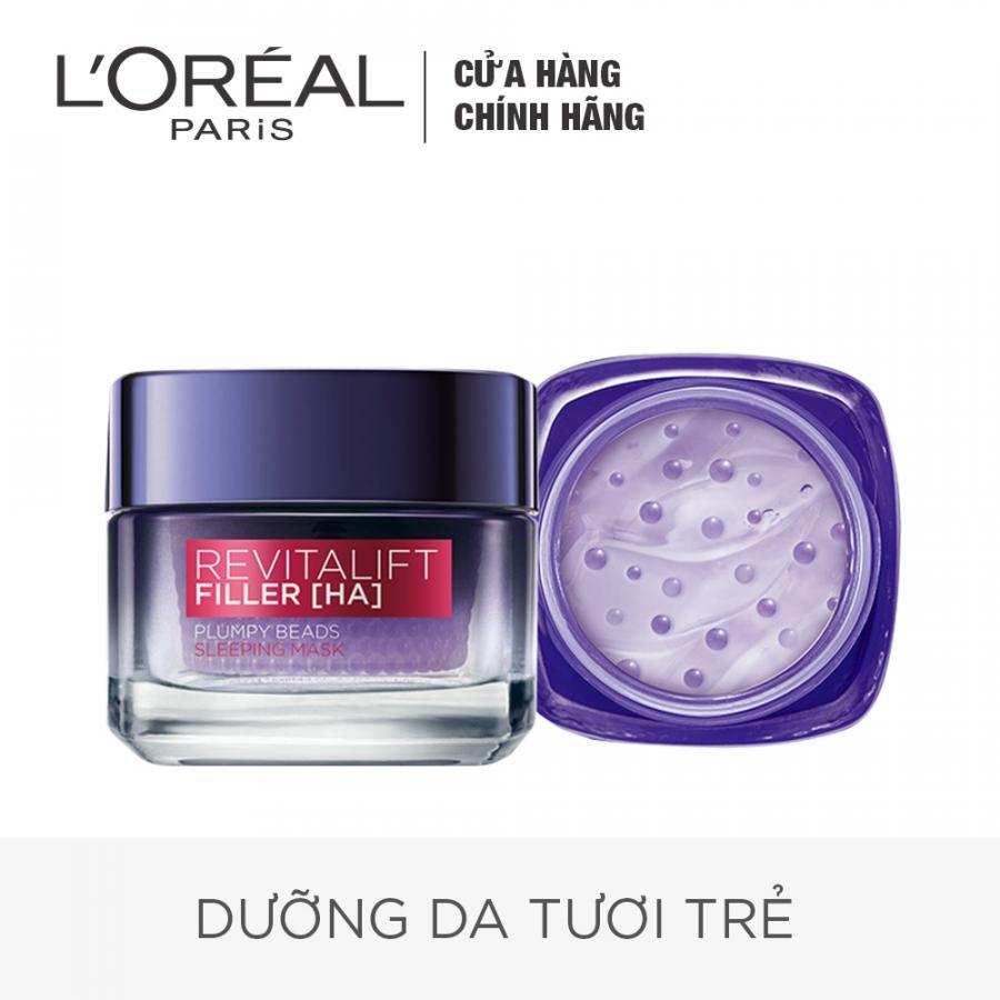 Mặt Nạ Hạt Dưỡng Ẩm Căng Đầy Tái Tạo Tươi Trẻ L'Oreal Paris Revitalift Filler Ha Plumpy Beads Mask Cream (70ml)