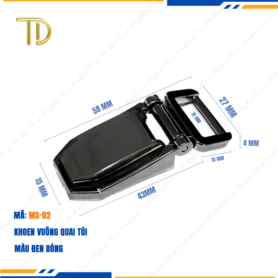 Khoen quai túi xách, Khoen d túi xách cao cấp công nghệ mạ điện độ bền 5-8 năm
