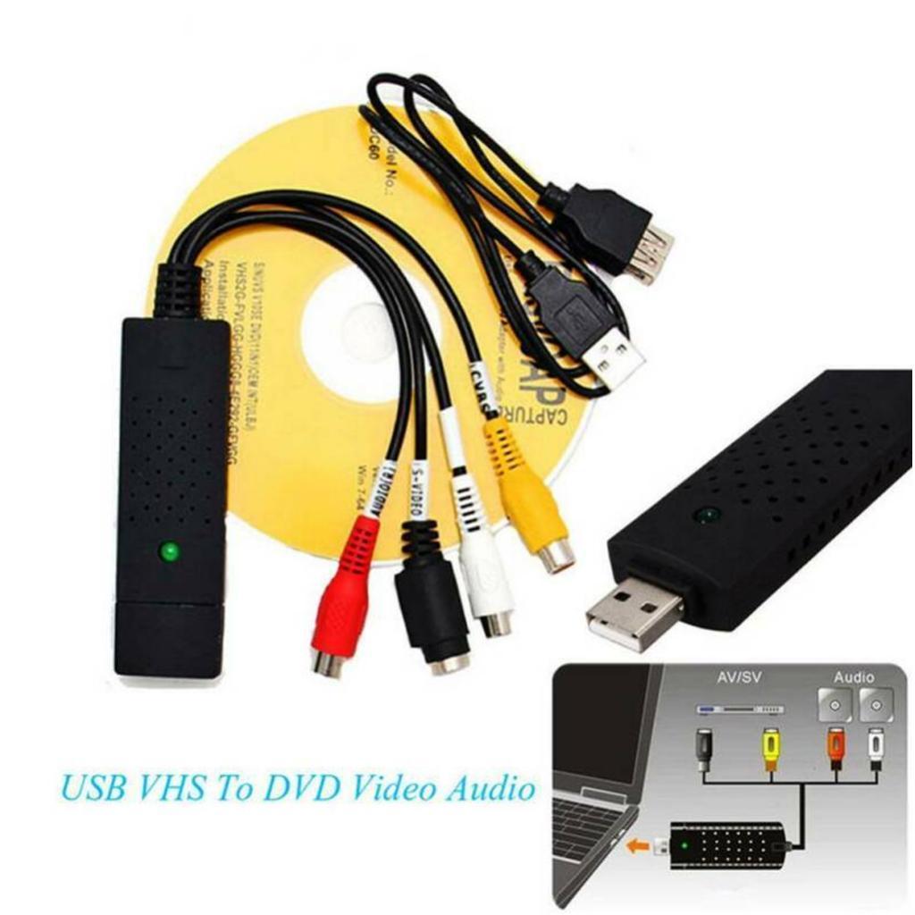 Video Audio VHS RCA to DVD Converter Capture Card Adapter Win 10 8 7 XP