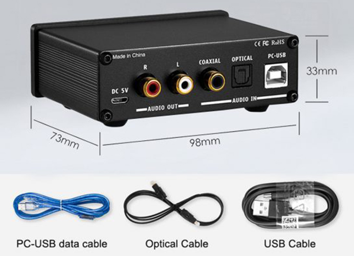 Giải Mã SUCA AUDIO DAC Q3 Pro - Chip SA9123 - 24bit/192kHz - Hàng chính hãng