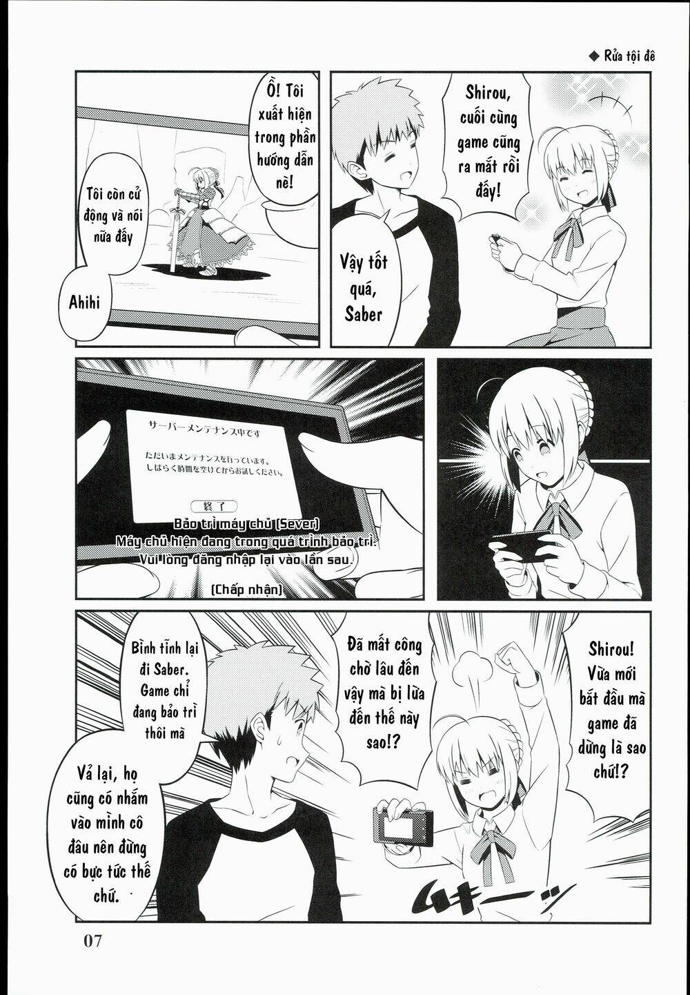 saber-san chơi fgo! chapter 1 9