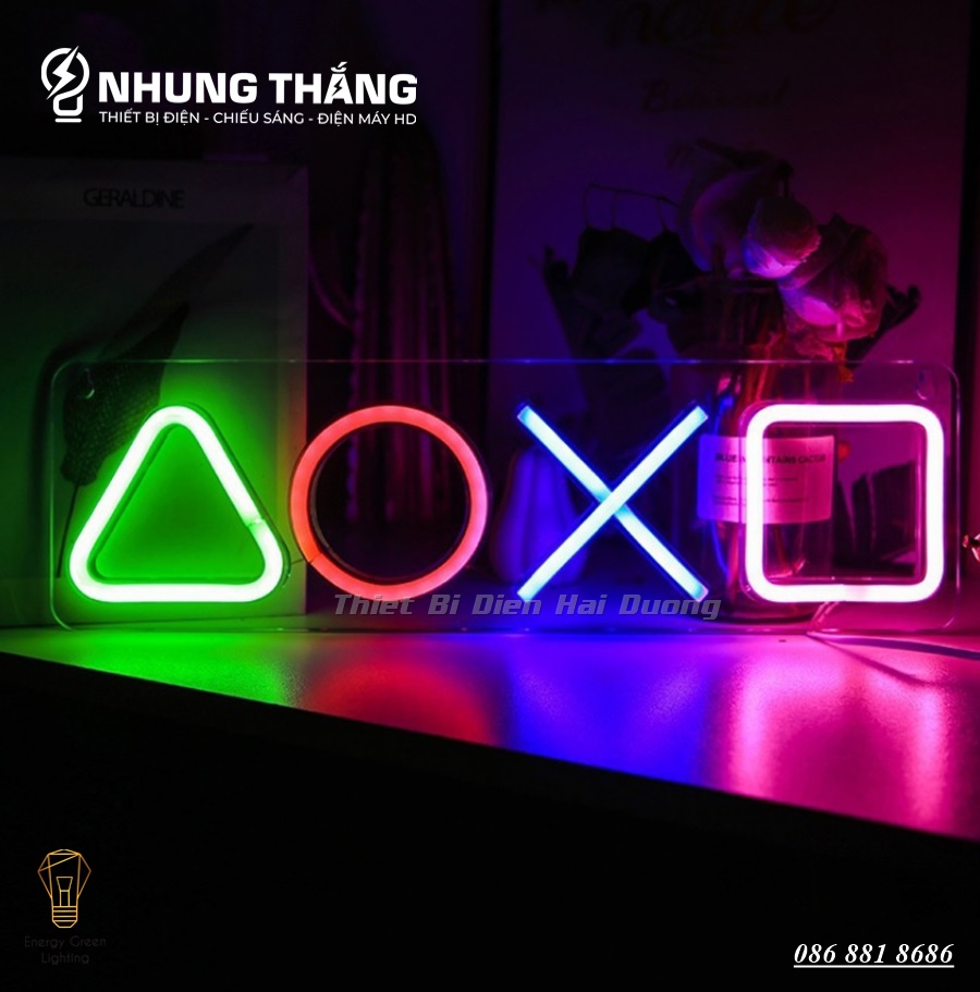 Đèn LED Neon Cao Cấp DL-5001 - Mô Hình Nút Bấm,Tay Cầm - Decor Trang Trí Phòng Siêu Đẹp - CÓ VIDEO