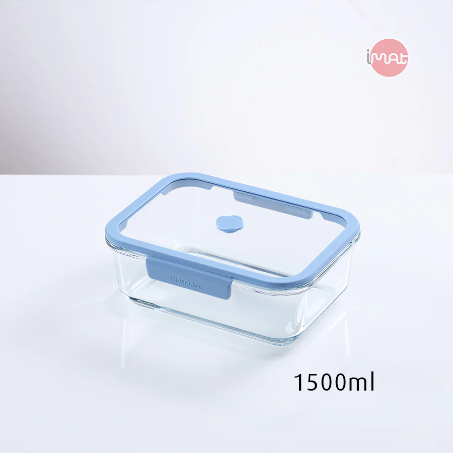 Bộ hộp thủy tinh chân không Neoflam VACU 6 món có bơm hút chân không kèm theo, dùng trong nhà bếp, lò nướng, lò vi sóng, tủ lạnh, máy rửa chén