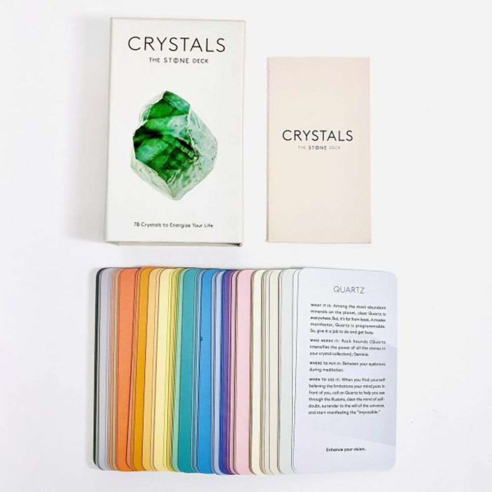 Bộ Bài Crystals - The Stone Deck - Thông Điệp Từ Tinh Thể 78 Lá Bài