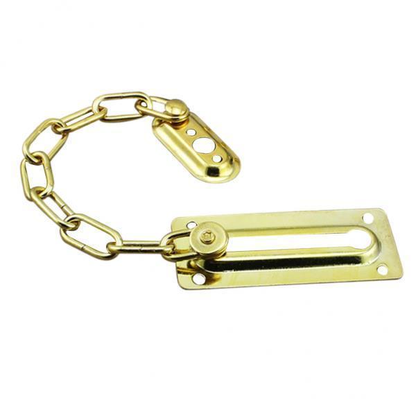 2X Stainless Steel Door Chain Guard Lock Slide Bolt for Home Security Golden