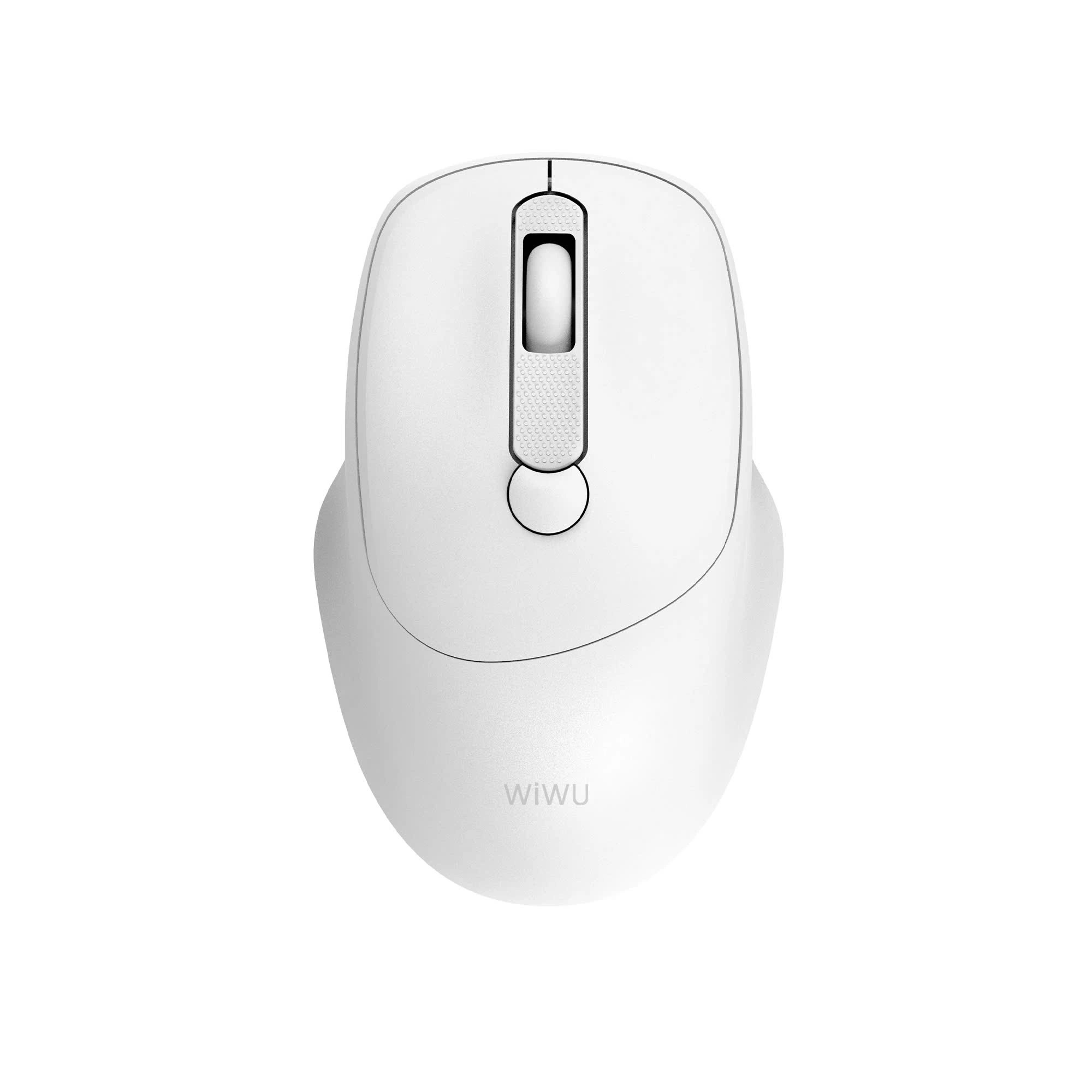 Chuột không dây Công nghệ AirGlide Wireless Mouse WiWU WIMICE WM113 2.4G Wireless Silent Click, DPI 1600, Siêu Nhẹ 58g, 4 Phím Thông Minh, Dùng Pin AA, Thiết kế công thái học ôm tay - hàng nhập khẩu