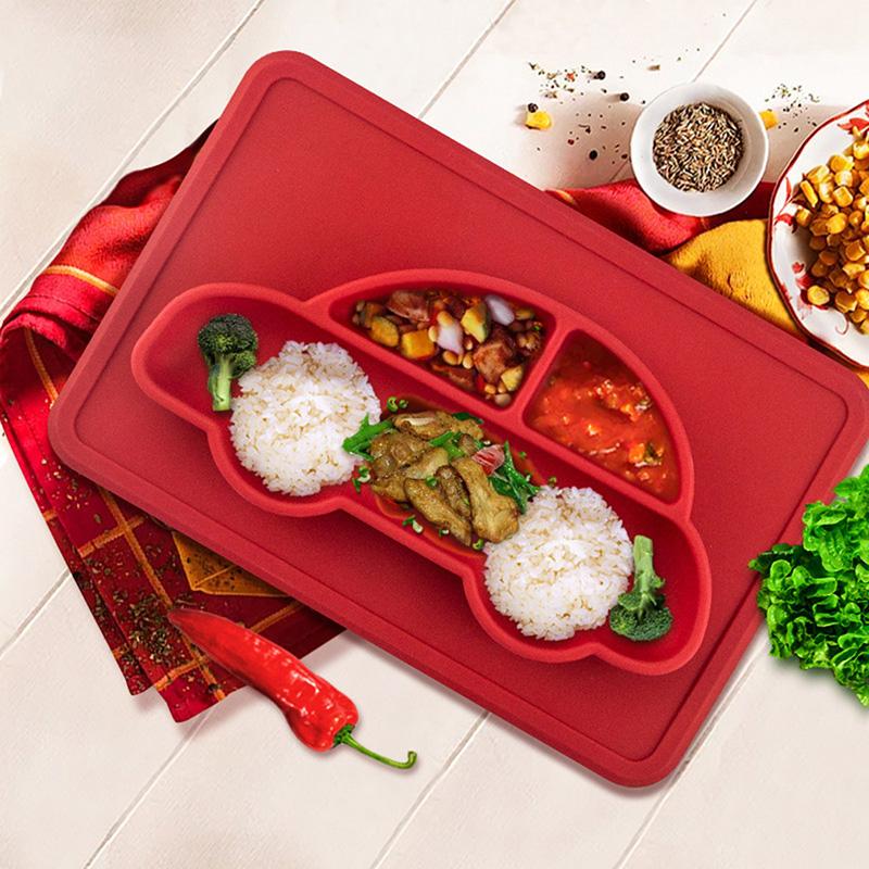 Bát Ăn Em Bé Đĩa Bộ Đồ Ăn Trẻ Em Hộp Đựng Thực Phẩm Placemat Món Ăn Cho Trẻ Sơ Sinh Chén Ăn Trẻ Em Silicon Trẻ Em Ăn Đĩa Mới