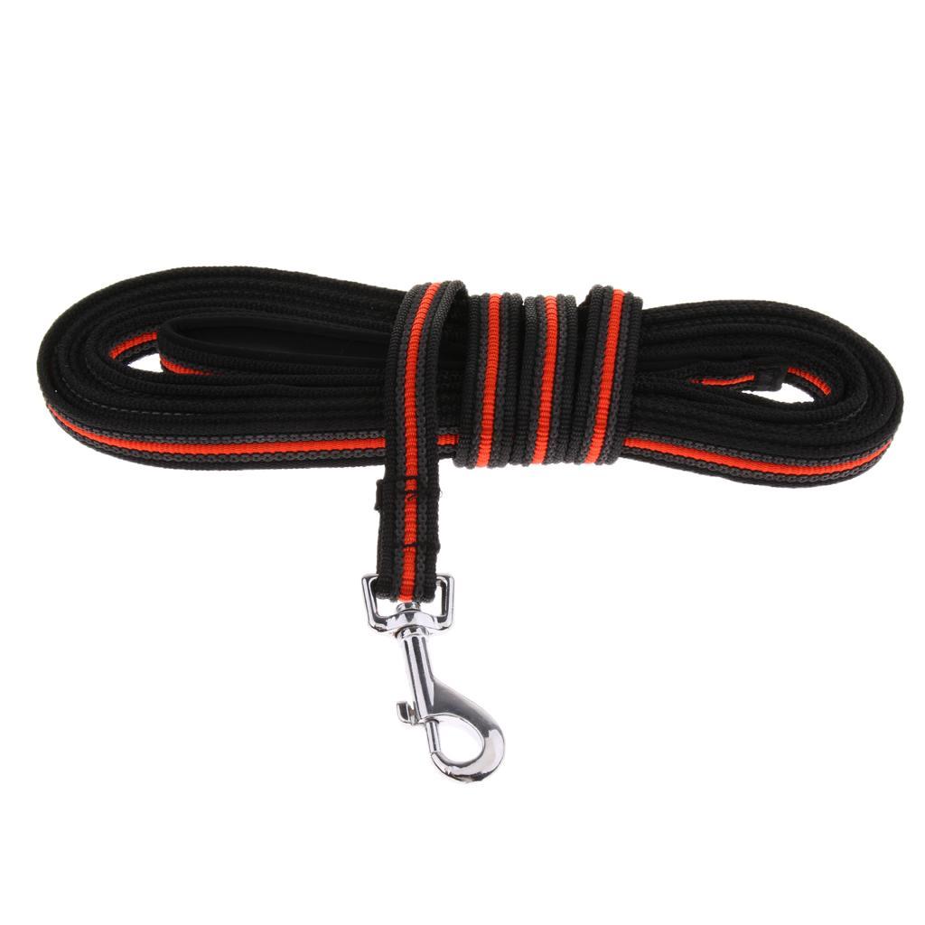 Dog Training Leash Heavy Duty Rope Lead for Dogs Puppy Orange Black