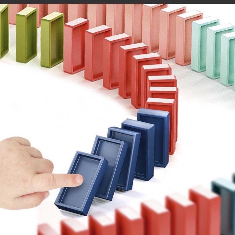 Đồ chơi Xe lửa - Tàu hỏa tự động xếp Domino có âm thanh và đèn vui nhộn cho bé