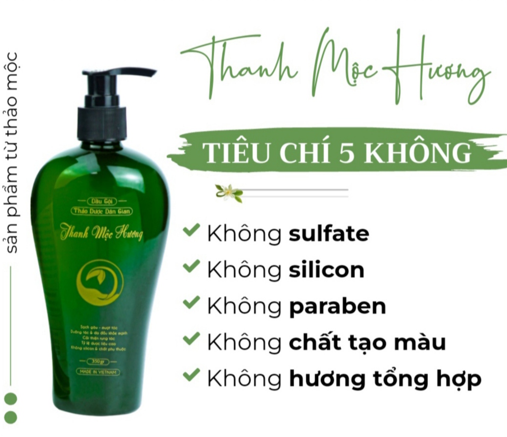 Combo dầu gội &amp; dầu xả Thanh Mộc Hương ngăn rụng tóc kích thích mọc tóc sạch gàu nấm ngứa 350ml