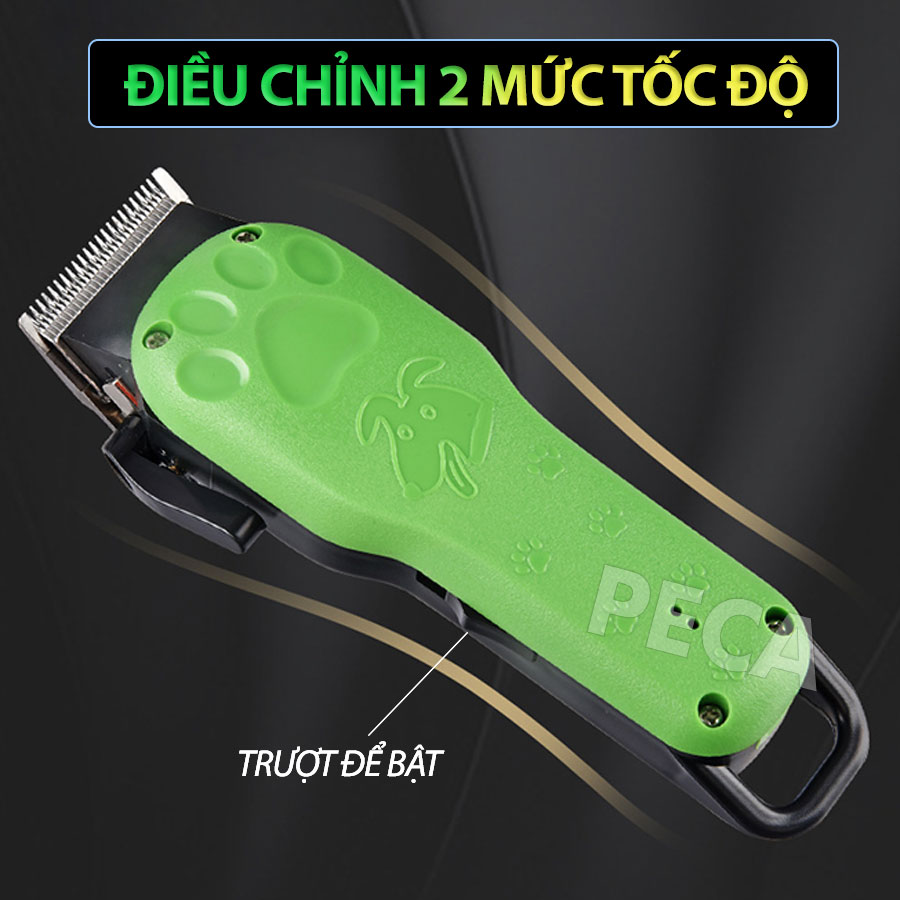 Tông đơ cắt tỉa lông thú cưng Kemei KM-CW10 điều chỉnh 2 mức tốc độ công suất mạnh 8W sạc nhanh USB chuyên nghiệp phù hợp cắt lông chó, mèo