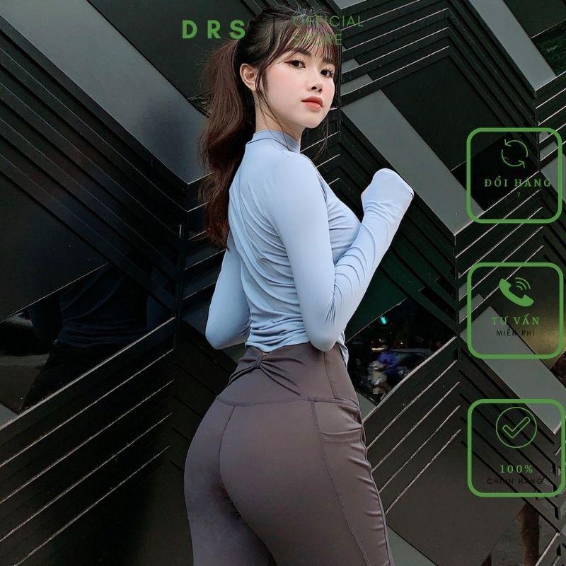 Quần thể thao nữ DRS, quần legging nữ tập gym DRN47 với thiết kế đai nơ xinh xắn, dễ thương, cá tính