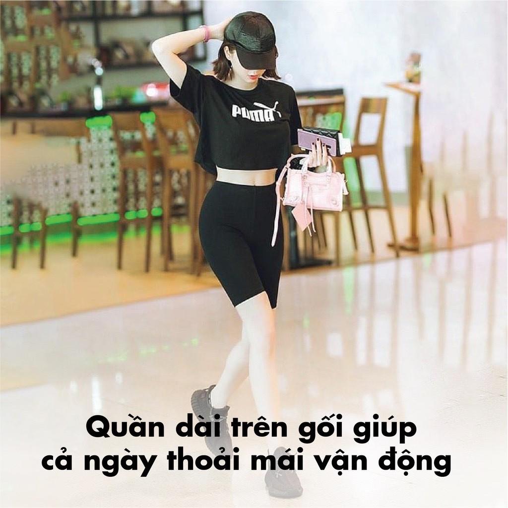 Quần Legging Lửng Ngố, Nâng Mông Cạp Cao , co giãn cực tốt bigsize _ QLG _ Lady