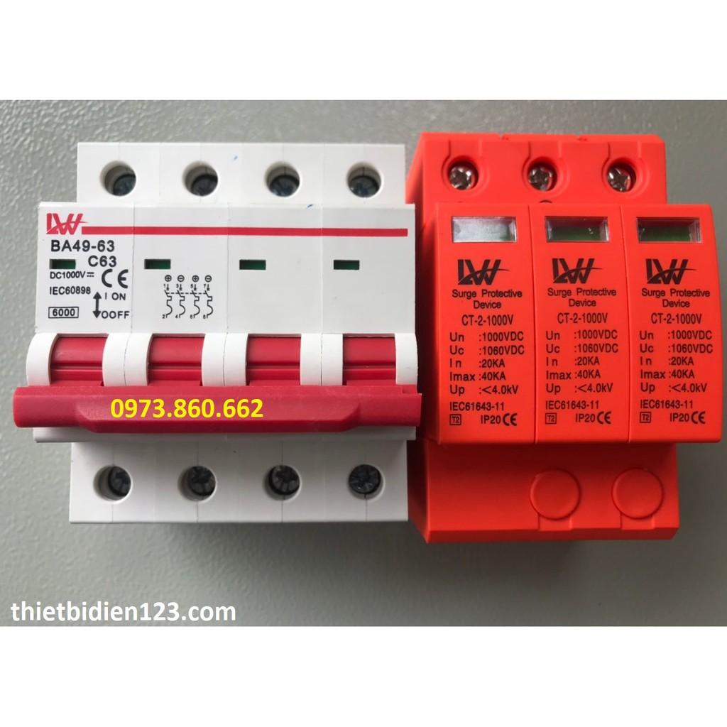 Combo chống sét DC 3P 1000V - ÁT DC 4P 1000V chất lượng tốt