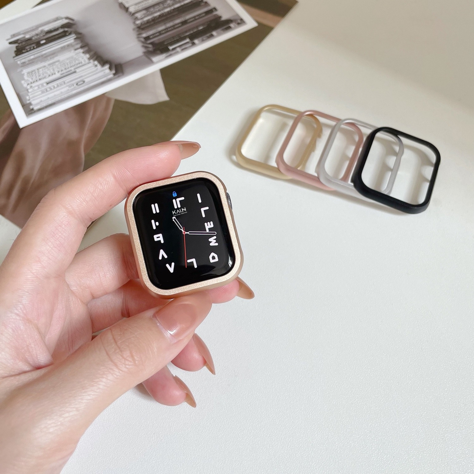 Ốp Case Viền Kim Loại Bảo Vệ Dành Cho Apple Watch Ultra / Apple Watch Series 1-8/SE/SE 2022, Kai.N Metal Case - Hàng Chính Hãng