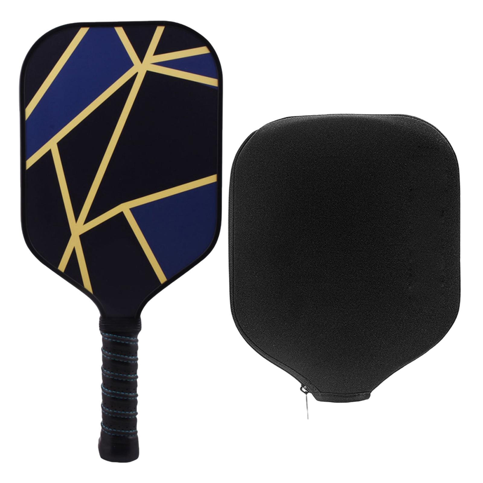 Pickleball Paddle, Fiberglass Surface Polypropylene Honeycomb Core, Anti Slip Sweat Absorbing Grip, Portable Carry Bag