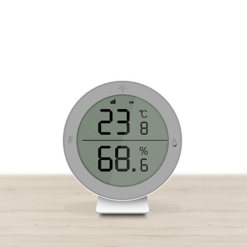 Cảm Biến Nhiệt Độ Độ Ẩm Có Màn Hình Để Bàn Dùng Sóng Zigbee Sử Dụng Trên Ứng Dụng Tuya TTH2B