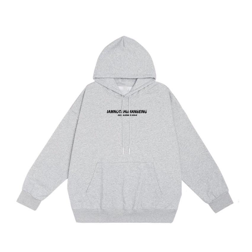 Áo mũ Hoodie Unisex MonsterX Human Being form rộng 5 màu nỉ bông cặp đôi nam nữ Oversize Ulzzang thu đông