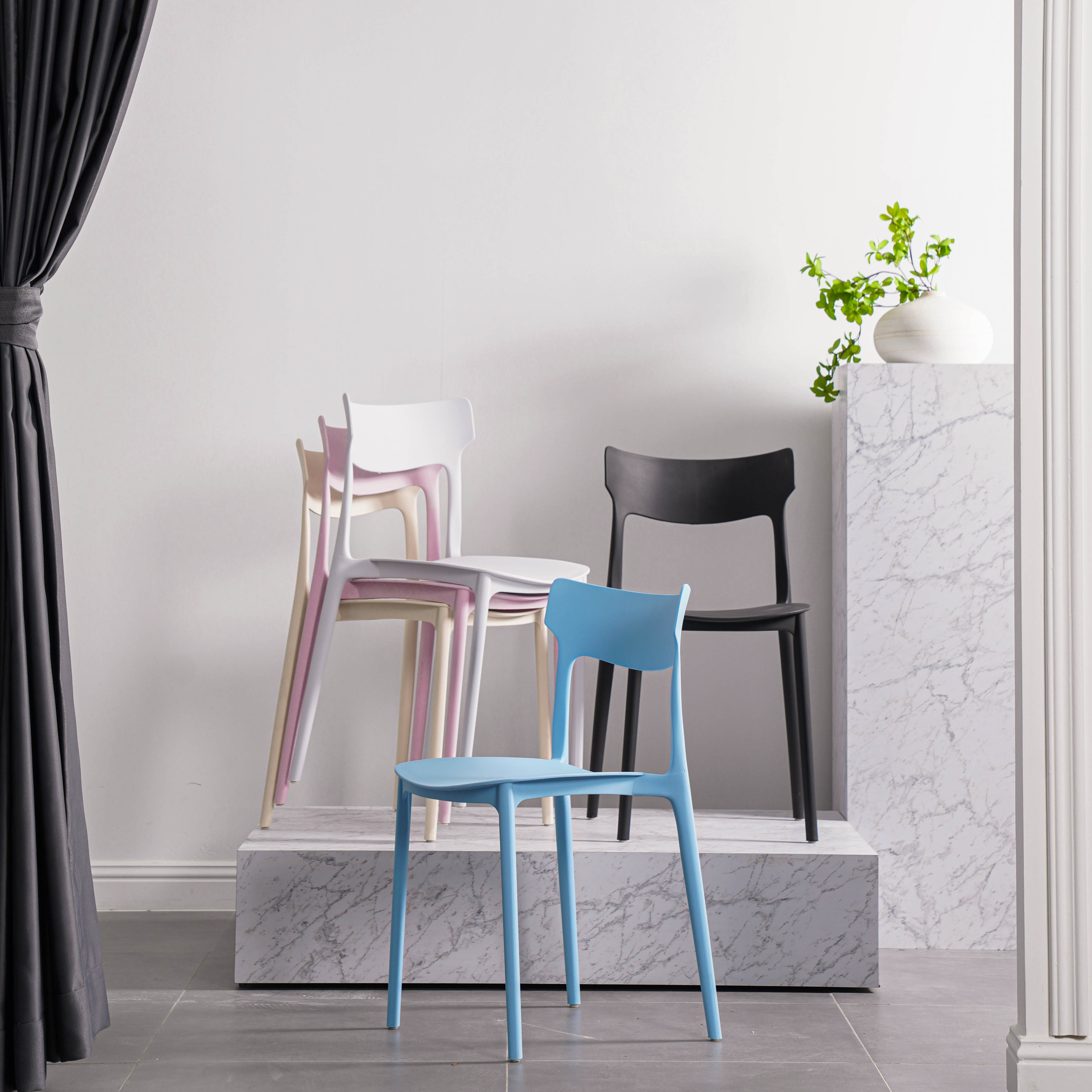 Ghế nhựa đúc Nevada, 5 màu lựa chọn phù hợp mọi không gian . Nhập khẩu chính hãng cobi home