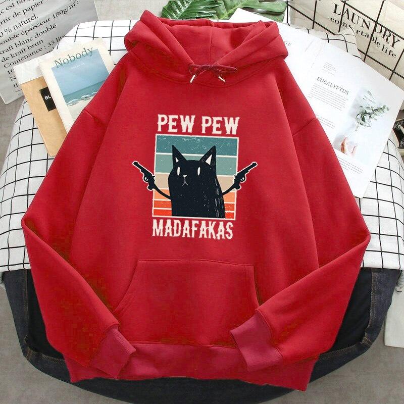 Áo Hoodie Nam nữ in hình Mèo Đen Ngộ Nghĩnh Pew Pew