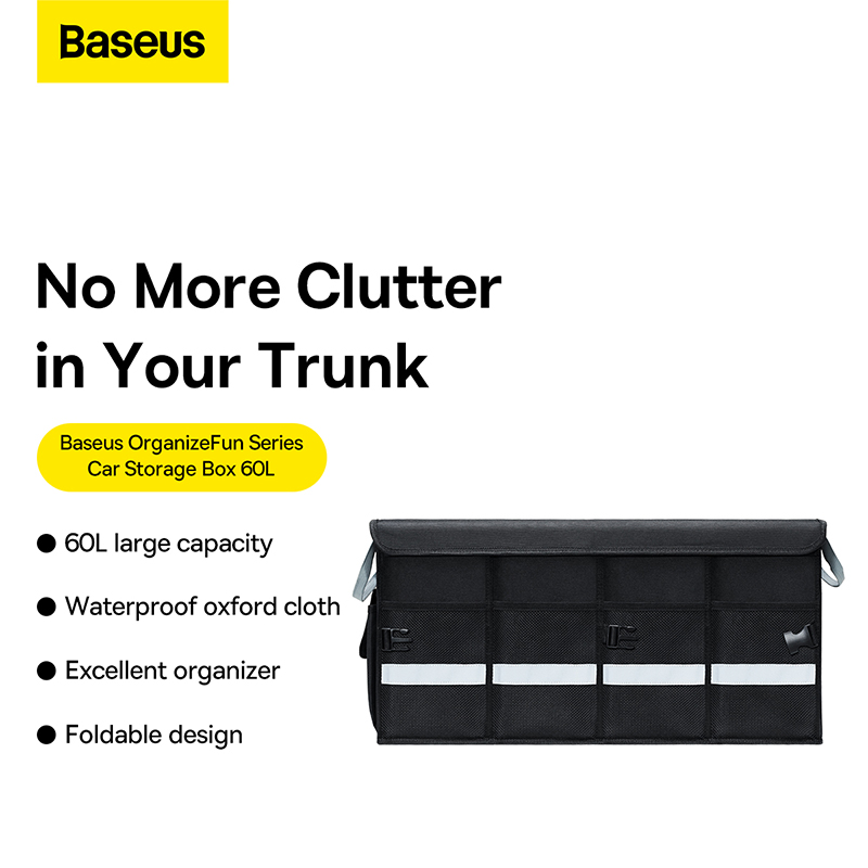Túi Đựng Đồ Xếp Gọn Trên Xe Ô Tô Baseus OrganizeFun Series Car Storage Box 60L Cluster (Hàng chính hãng)