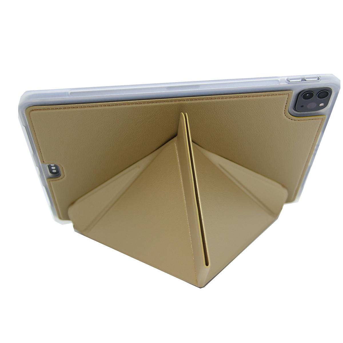 Bao Da Cao Cấp Dành Cho iPad Pro 11 inch M4 2024 Hãng Onjess Lưng Silicon Chống Sốc, Gấp Dựng Đứng Và Ngang Tiện Lợi - Hàng nhập khẩu