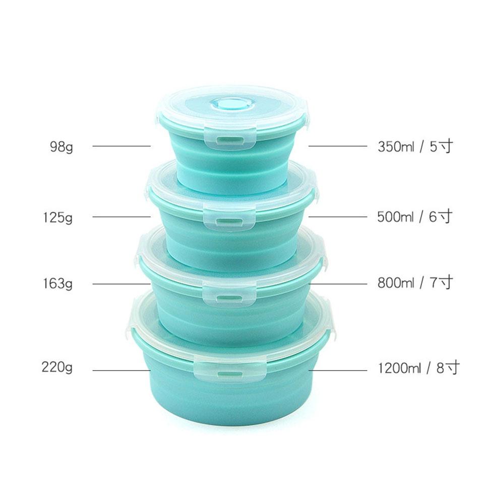 Hộp đựng thực phẩm bằng silicone có thể gấp gọn tiện dụng