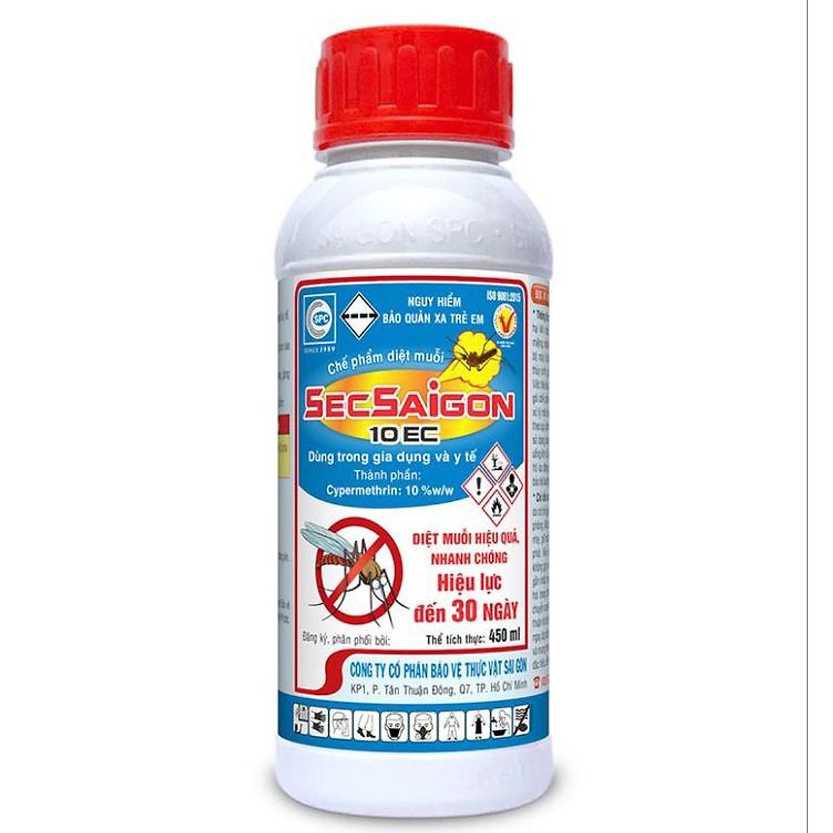 (Giá rẻ - Có mùi) Thuốc diệt muỗi phun bên ngoài SECSAIGON 10EC 450ml: cà phê sân vườn, kho bãi, bụi rậm....