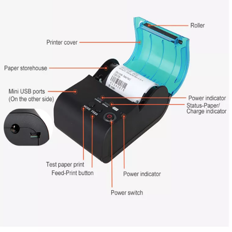 Máy in hóa đơn, in bill di động Xprinter XP-P101