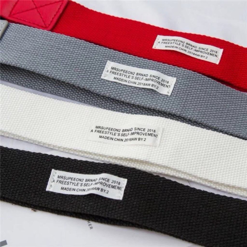 Dây thắt Lưng Vải Canvas Unisex, vải Dù Khóa Kim Loại Đen TL211