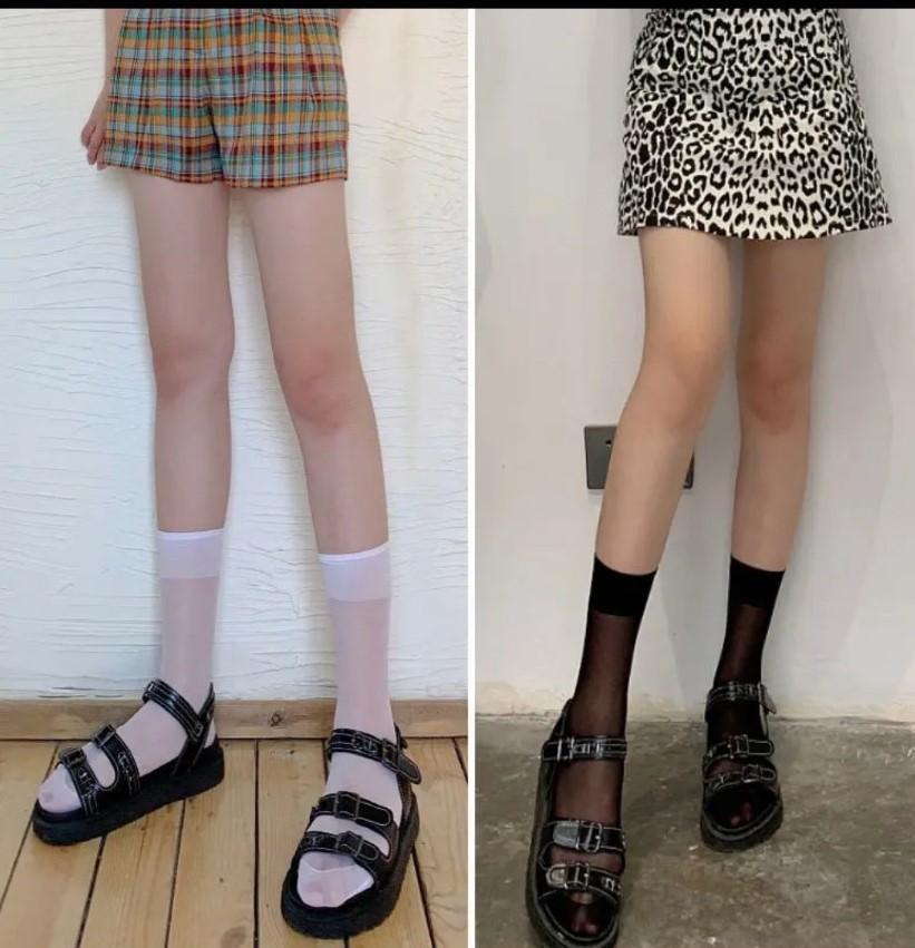 Tất, vớ mỏng ngang bắp, dưới gối, ngang đùi (30cm-42cm-52cm) thoáng mát dành cho mùa hè, thu cosplay Gợi Cảm Cho Nữ Có ảnh thật women - 42cm (dưới gối)
