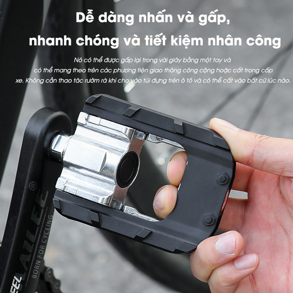 Bàn Đạp Xe Đạp Gấp 90 độ Hợp Kim Nhôm Chống Trượt YK-07, trục bi DU đôi, Dành Cho Xe Đạp Leo Núi, Gấp Gọn, Phụ Kiện Đi Xe Ngoài Trời - Mai Lee